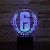 KJsdaADSA LED Night Light Rainbow Six Siege Lampada da tavolo Decorazione della stanza Carica USB Sensore tattile Luce Boy Child Gift Night Lamp 7 colori