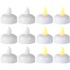Qyljeiwred Candele galleggianti bianche - Piccole candele galleggianti a LED, luci tremolanti impermeabili attivate dall'acqua, centrotavola da tavolo, decorazione per la casa per vaso, piscina