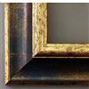 Artecentro Cornice Dorata per Quadri - Oro/Colore con o Senza passepartout in Legno-Varie Misure (Oro/Blu, 60 x 80)