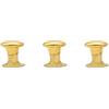 Wambere Set di 100 rivetti cavi, 9 mm, per pelle, borchie cave, rotonde, borchie bifacciali, per fai da te, accessori fai da te, borse, riparazioni, vestiti, decorazioni, oro