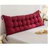 Hoowarm Cuscino Schienale Letto E Divano, Cuscino da lettura per letto Schienale, Cuscino Per Testiera Singolo/Matrimoniale,Premium Imbottito Cuscini Testata letto, Cuscino da Parete(C,90x50x10cm)