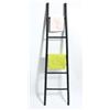 MSV - Portasciugamani a Scala a 5 Ripiani Tilda - bambù Nero - 40 x 150 cm - Design Moderno - Facile Installazione - Resistente all'umidità - Supporto per Bagno