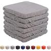 Intimitaly Set 6 Cuscini Sedia Vesto Con Elastico da Schienale Comodi Made in Italy in Cotone Imbottiti e Spessi 6 Cm (6 Grigio Perla)