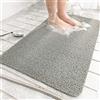 MTWSJIA Tappetino doccia in luffa per doccia interna, 60 x 90 cm, antiscivolo, antimuffa, antibatterico, morbido, in PVC, per zone doccia umide (60 x 90 pollici, grigio)