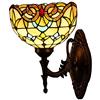 ZTJ-Lighting Lampada Tiffany Style parete, 8 pollici Stained Glass Muro Sconces, 1 Luce, luce della parete Retro Soggiorno Camera da letto Accanto Night Light Decor,A