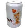 LolaPix Salvadanaio Latta Personalizzato con Nome. Regali per Bambini Personalizzati. Vari Disegni. Ceramica di Alta qualità. Cappuccio di Plastica sul Fondo. Orsacchiotto