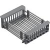 Generico Scolapiatti Telescopico in Acciaio Inox - Cestello Scolatutto da Lavello con Braccioli Regolabili, Salvaspazio per Stoviglie, Frutta e Verdura