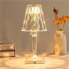 SHANJIA Crystal lamp,Crystal Diamond Table Lamp,Bedside Lamps with Touching Control 3-Color Changing Touch Control Bedside Lamp USB Cable Bedside Lamp (A)