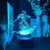 KJsdaADSA 3D Anime Lamp Illusion Light Night Light Giapponese Robot Camera da letto Led Night Light Lamp per bambini Ragazze Regalo di compleanno Lampada da scrivania Plus Room Decoration Room