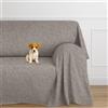 Farè - Telo Salva Divano - Copridivano IMPERMEABILE in tessuto arredo Antimacchia ideale per cani, gatti e bambini - Made in Italy | 200 x 270 cm | RIO tortora