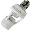 WeaShaemgLi E27 Vite Portalampada LED PIR Sensore di movimento a infrarossi Interruttore della lampada Interruttore Basi della lampada Lampadina luce notturna Convertitore adattatore bianco