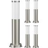 ledscom.de 5 lampade da vialetto/lampioni a paletto PORU per esterni, IP44, 39 cm, acciaio inossidabile, 1 attacco E27 max. 40 W