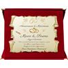 ByClay Laboratory Targa 60° Anniversario di Matrimonio CON NOMI personalizzati | Regalo Anniversario nozze di Diamante| Pergamena Dorata su Cofanetto in Velluto (rosso, 60)