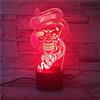 KJsdaADSA Lampada Illusion, Luce Notturna 3D, Led Con Teschio Nero Lampada Da Tavolo Decorazione Della Stanza Regali per Bambini