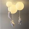 DUNMW Plafoniera a LED a palloncino creativo con ciondolo a forma di orso polare Lampadario da soffitto per camera da letto per bambini adorabile per camera da letto, camera dei bambini