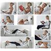 BIANCHERIAWEB Cuscino Ergonomico Posturale Decapillow 10 Usi 1 Solo Cuscino Multi Posizione Sostegno Gambe Spalle Cuscino con Federa Bianco