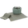 Casatessile Set Lavette Bagno con Cestino TALLIN Asciugamani Ospiti, Lavette Spugna Cotone per Viso Bidet, Bambini - Verde