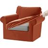 KYJSW Copridivano in Velluto 1/2/3/4 Posti, Copridivani Ektorp Elasticizzato Antiscivolo con Fodera Separata per Schienale E Federa per Cuscino (Arancione,Grande 1 Posto 3 PCS)