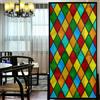 LXDWEI Pellicola per Finestre Privacy Stile Europeo a Vetro Colorato Senza Colla, Adesivi Decorativi per Finestre a Static Cling 68x140cm (L x P)