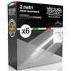 Eurocali Copertura Angolare Profilo alluminio per Strisce LED MEDUSAFLEX mod. Aurelia 2 Metri - Trasparente - Made in Italy in Policarbonato stabilizzato UV certificata UL94HB - Pacco da 6