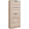 Vicco Scarpiera Luca, Sonoma, 59 x 137 cm con 4 cassetti incernierati