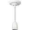 ledscom.de E27 luce a sospensione in porcellana bianca, cavo tessile bianco, fai da te, 230V AC, max. 300W