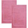 Betz Set di 2 scendibagni misure 50 x 70 cm 100% cotone scendibagno tappeto da bagno Premium qualità 650 g/m² 10 colori sono disponibili (rosa antico)