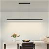 TZSMUM LED Lungo Lineare Lampada a Sospensione con Telecomando Luce a Sospensione 2700K-6500K Dimmerabile Lampadario Ferro Alluminio Minimalista Design per Cucina Soggiorno (Nero,150cm)