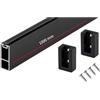 Gedotec Asta appendiabiti nera opaca 1000 mm | design asta per armadio con supporto in gomma | asta rettangolare appendiabiti a parete 30 x 12 mm | 1 set di tubi per armadio con materiale di fissaggio