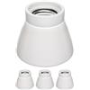 ledscom.de 4 pezzi Plafoniera/porta lampada MINZ, porcellana, bianco lucido, 1x E27 max. 300W