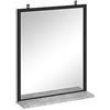 Vicco Specchio bagno Fyrk, Calcestruzzo, 50 x 60 cm, con vano portaoggetti per la conservazione di accessori da bagno
