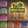 ASD Jewerly Nome Personalizzato Metallo Taekwondo Medaglia Hanger Display Rack per Premi Nastri Con Luce LED, Supporto Medaglia Sport Personalizzato per Parete, Award Rack