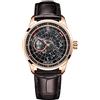 OBLVLO Orologio meccanico automatico di marca superiore per uomo Orologio luminoso con stella terrestre Cinturino in pelle impermeabile GC (GC-PBS)