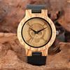 OIFMKC Orologio in legno Orologio da uomo One Piece Orologi da polso in pelle al quarzo Design classico Anime Orologi in legno per uomo Donna reloj masculino-model 2