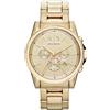 Armani Exchange Orologio da uomo, cronografo e cassa da 45 mm con cinturino in acciaio inox, pelle o silicone