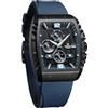 NAVIFORCE Orologio sportivo cronografo impermeabile per uomo, cinturino in silicone colorato, orologio da polso al quarzo con data automatica