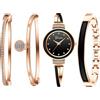 Avaner Set braccialetto e braccialetto, 4 pezzi orologio da polso & bracciale set elegante per le donne