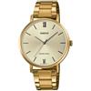 Casio Orologio da donna al quarzo, analogico e acciaio inox oro - ltp-vt01g-9budf, Oro, Bracciale