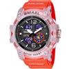AIMES Orologi Militari da Uomo per Attività all'Aperto, Orologio Digitale Tattico da Polso dell'Esercito, con LED, Sveglia, Impermeabile, Orologi Militari da Uomo (C-Rosso Trasparente)