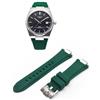 Generico Cinturino PRX in gomma ONE MORE compatibile con Tissot power matic e Quarz 40mm 35mm SGANCIO RAPIDO, Colore Nero Arancio Blu Verde (Cassa 35mm, Verde)