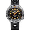 Generic STEELDIVE SD1975V Orologio da immersione in ceramica bicolore con lunetta in ceramica arancione luminoso NH35 Orologio automatico da uomo subacqueo, cinturino in gomma, moderno, Cinturino in gomma