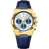 Poedagar Orologio alla moda per gli uomini in pelle orologio sportivo impermeabile luminoso cronografo data classico lusso quarzo orologi da uomo