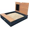 AXI | Mandy - Sabbiera con contenitore e coperchio Grigio, Marrone | Sabbiera in legno, legno di Hemlock | Facile da costruire, conservare | Da 3 anni