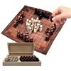 Generic Set Battaglia Scacchi Norreni - Gioco Da Tavolo Portatile, Pezzi Vichinga | Classico Gioco Sviluppo Del Cervello In Legno Storico, Kit Tavolo Da Guerra Culturale Con Borsa Per