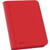 Ultimate Guard - Custodia con Cerniera XenoSkin a 4 Tasche, Colore: Rosso