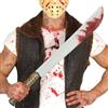 FIESTAS GUIRCA | Machete Giocattolo con Sangue - Accessorio per Costume di Halloween e Feste a Tema - Arma Finta per Terrore - Ideale per Adulti e Giovani - Metallico e Rosso
