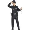 FIESTAS GUIRCA | Costume da Poliziotto Bambini (10-12 anni) - Tuta, Cintura e Cappello - Costumi da Agente di Polizia per Halloween, Carnevale e Feste in Maschera - Ideale per Bambini e Bambine - Nero