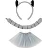 Generico Fasce Per La Testa Animali | Fascia Per Testa Con Orecchie E Coda Di Lemure - Accessorio Per Feste Di Carnevale E Costumi Ragazzi Ragazze Spettacoli