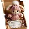 Generic Mini coniglietto abbraccio carino regalo di Pasqua, mini coniglietti, mini conigli in scatola supporto emotivo tasca in peluche positivo per familiari, amici e persone care a Pasqua (rosa)