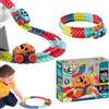 Generico Pista Da Corsa Automobilistica, Pista Da Corsa Giocattolo - Divertente Macchinina Da Corsa Flessibile Con Luce A LED - Forniture Per Bambini Giocattolo Elettrico Di Assemblaggio Fai-da-te Per Studenti